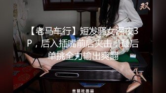 【老马车行】短发骚女深夜3P，后入插嘴前后夹击，最后单挑全力输出爽翻