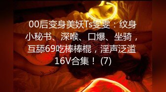 00后变身美妖Ts雯雯：纹身小秘书、深喉、口爆、坐骑，互舔69吃棒棒棍，淫声泛滥 16V合集！ (7)